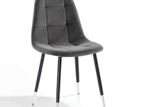 Sedia Cocò rivestita in velluto antimacchia imbottito e trapuntato di La Seggiola