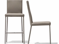 Sgabello in ecopelle e metallo Garda di Connubia