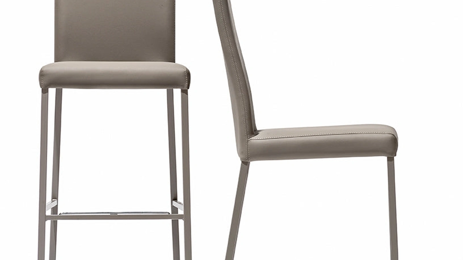 Sgabello in ecopelle e metallo Garda di Connubia