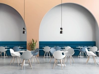 Sedia Cookie Wooden Legs con scocca in polipropilene e gambe in Faggio massello Naturale di Infiniti