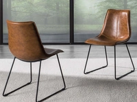 Sedia Dublin in ecopelle cuoio vissuto di La Seggiola