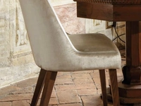 Sedia Eloise in velluto imbottito con gambe in legno di Sedie Brianza