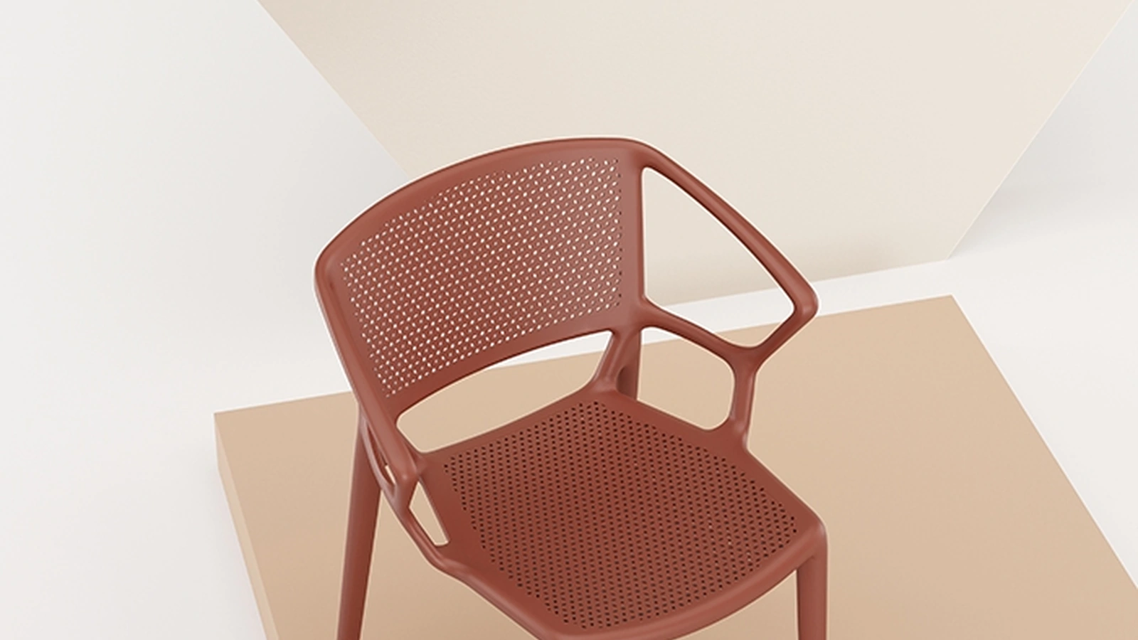 Sedia con braccioli Fiorellina Perforated Seat and Back in polipropilene di Infiniti