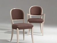 Sedia Flora LG in tessuto imbottito con e senza braccioli con struttura in legno di Sedie Brianza