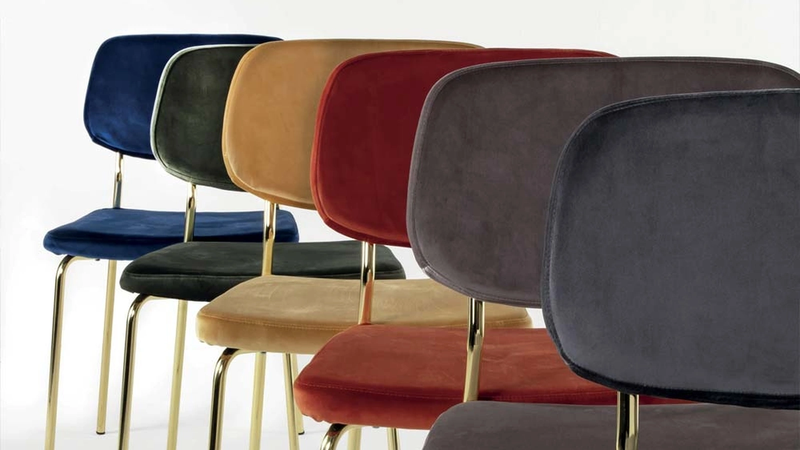 Sedia Ginger rivestita in velluto antimacchia di La Seggiola