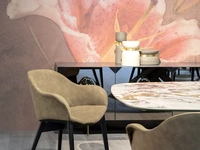 Sedia in pelle con braccioli Hug di Tonin Casa