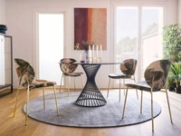 Sedia in tessuto con struttura in metallo Inès di Calligaris