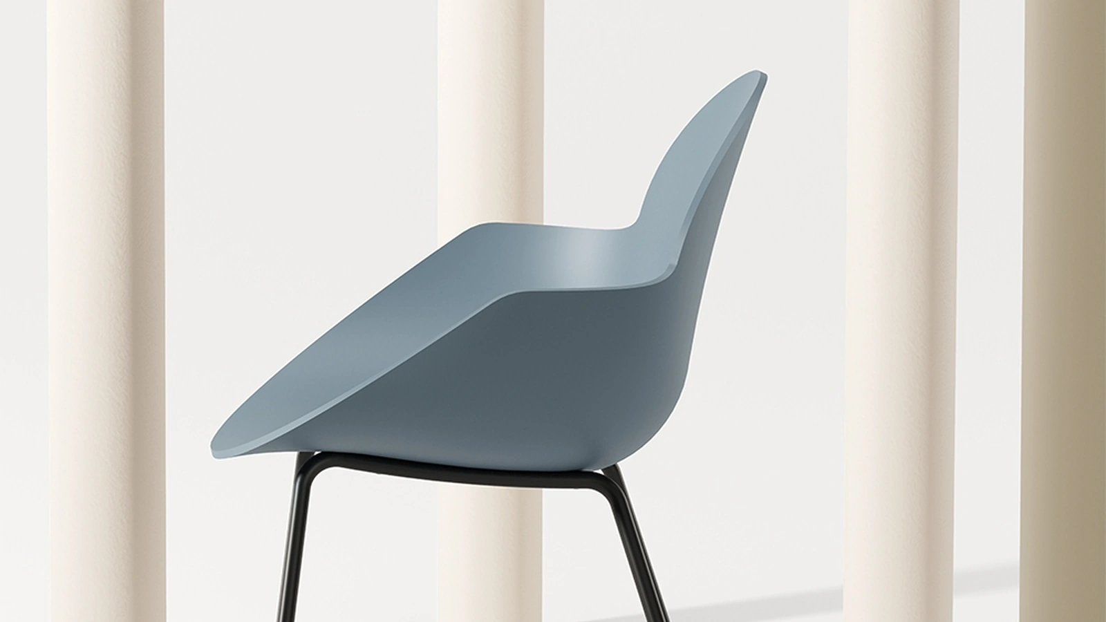 Sedia Cookie 4 Legs con scocca in polipropilene e gambe in acciaio di Infiniti