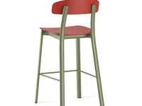 Sgabello Feluca Pop Kitchen Stool in polipropilene con telaio in metallo di Infiniti