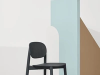 Sedia Harmo in Frassino verniciato Nero di Infiniti