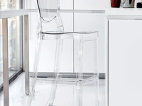 Sgabello Ink Stool 65 in policarbonato trasparente di La Seggiola