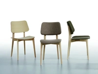 Sedia Joe LG con struttura in legno e seduta e schienale in legno, in tessuto o polipropilene di Sedie Brianza