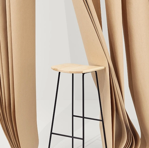 Sgabello Klejn Wood Stool con seduta in Frassino e base in tondino di acciaio di Infiniti