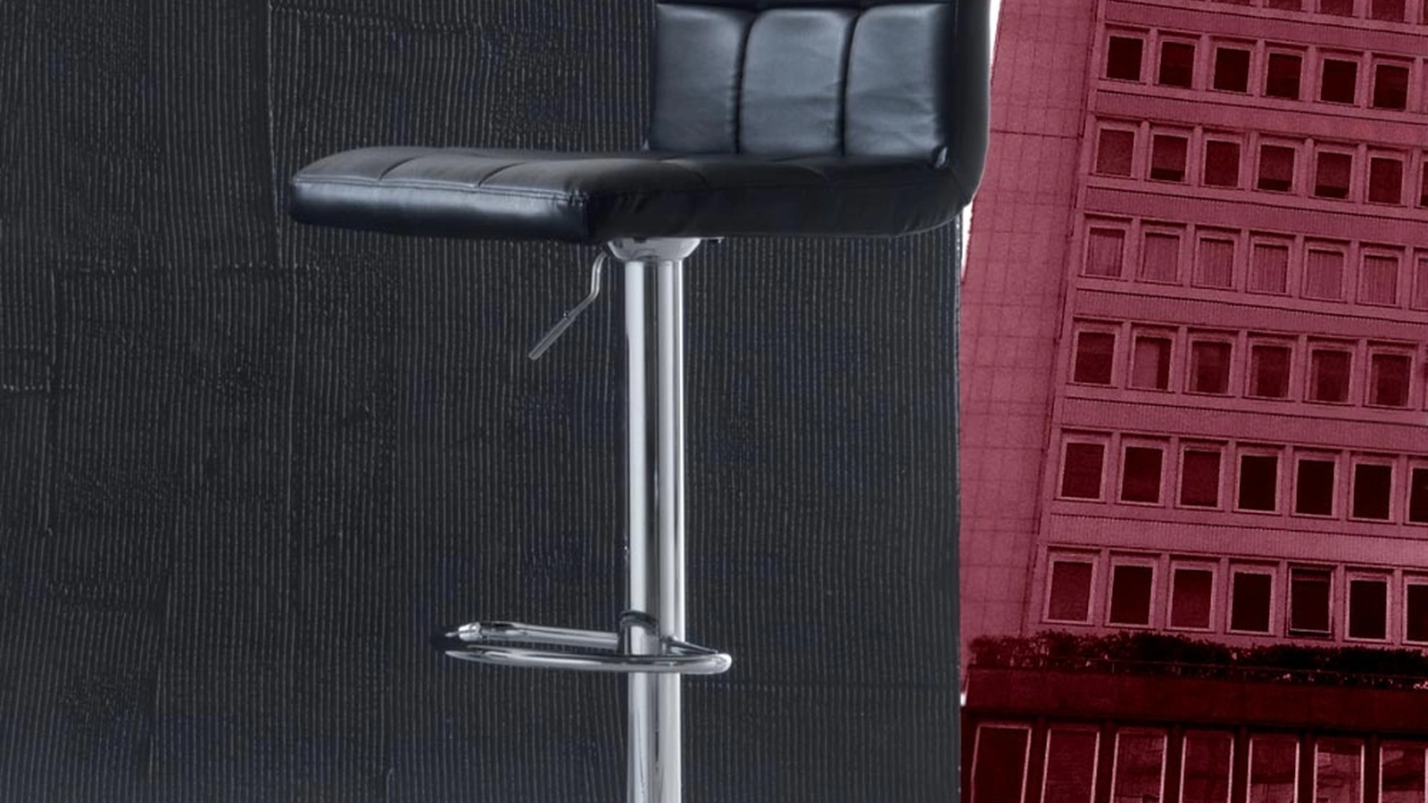 Sgabello Jazz in ecopelle di La Seggiola