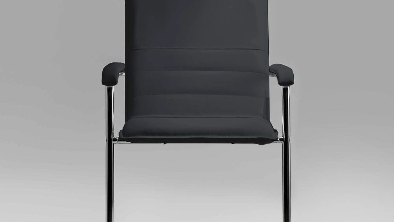 Sedia New Kubica in ecopelle con base in metallo cromato di La Seggiola