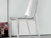 Sedia Valery-S in policarbonato trasparente di La Seggiola