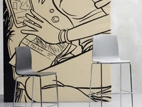 Sgabello Lila SG in polipropilene e metallo di Sedie Brianza