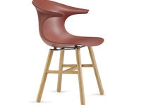 Sedia Loop Mono Retro con scocca in polipropilene e gambe in Rovere Naturale di Infiniti