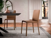 Sedia in pelle Lunette di Ozzio