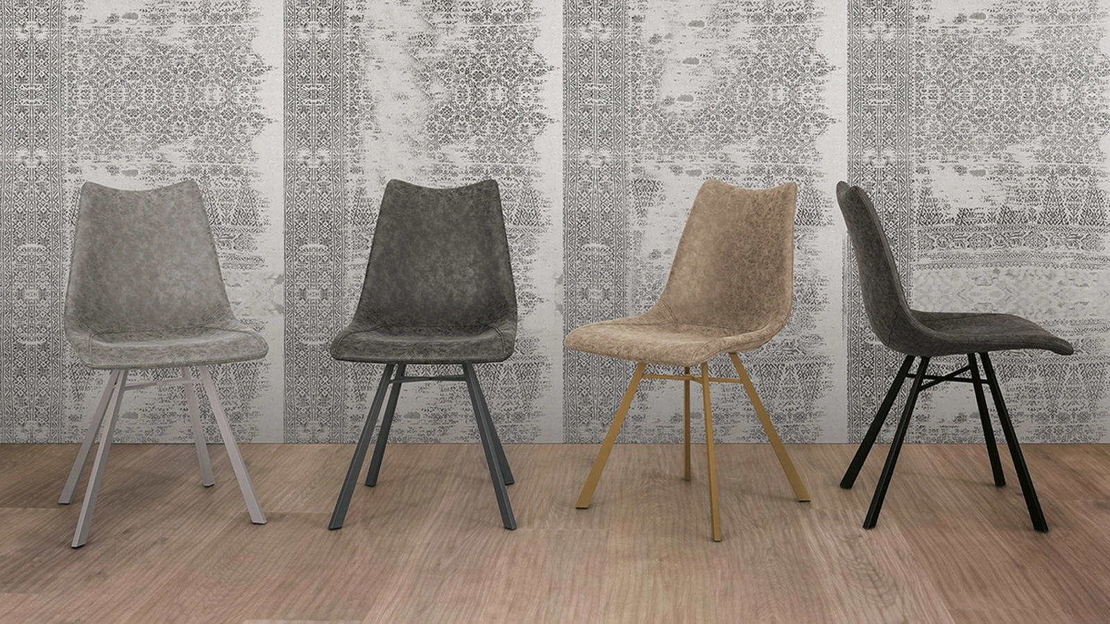 Sedia Maiorca in morbida microfibra effetto velluto di Target Point