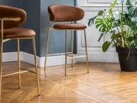 Sgabello in pelle Oleandro di Calligaris