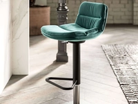 Sgabello Morris in tessuto di Ozzio