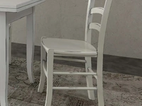 Sedia Paesana in legno massello laccato bianco anticato di La Seggiola