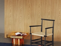 Sedia a dondolo Pelleossa Rocking in legno e paglia di Vienna di Miniforms