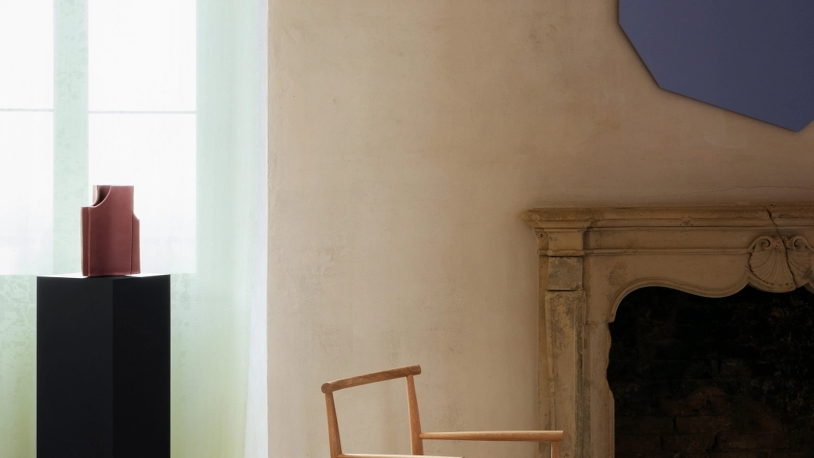 Sedia a dondolo Pelleossa Rocking in legno e paglia di Vienna di Miniforms