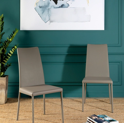 Sedia Pop completamente rivestita in pelle di Tonin Casa