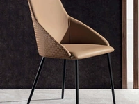 Sedia in ecopelle nocciola Roma di La Seggiola