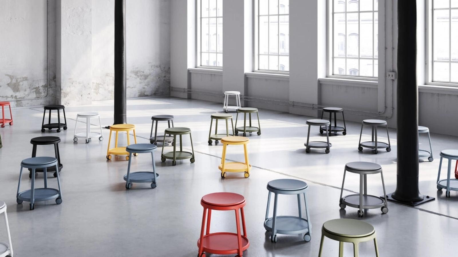 Sgabello Round&Roll Stool di Infiniti
