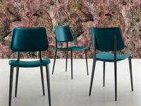 Sedia Sandy in cuoio rigenerato di Ponti Terenghi