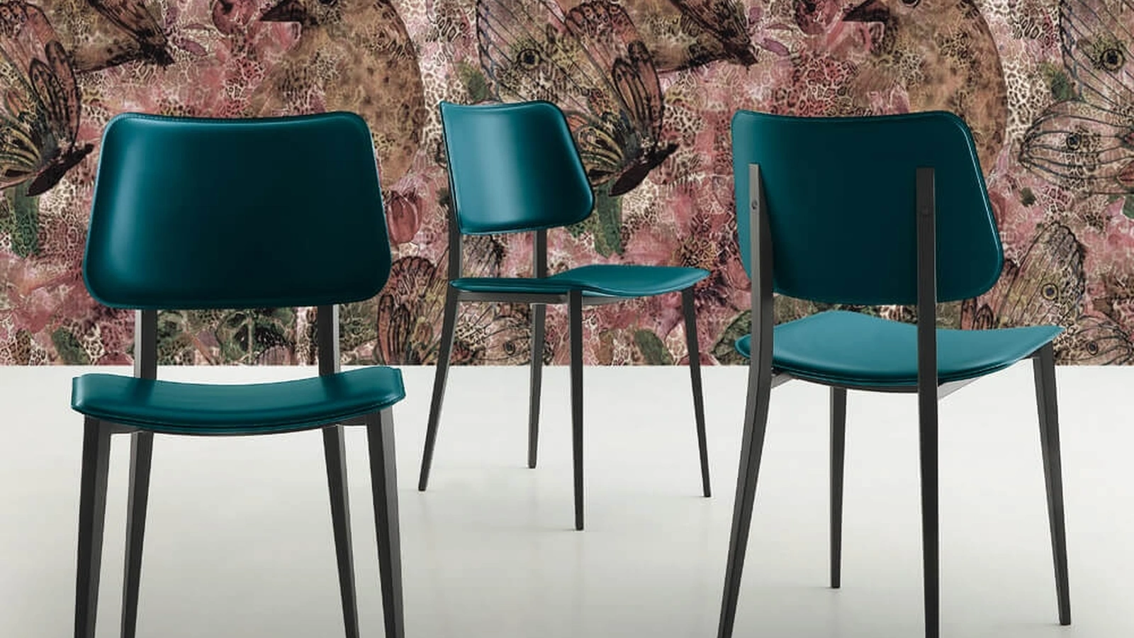 Sedia Sandy in cuoio rigenerato di Ponti Terenghi