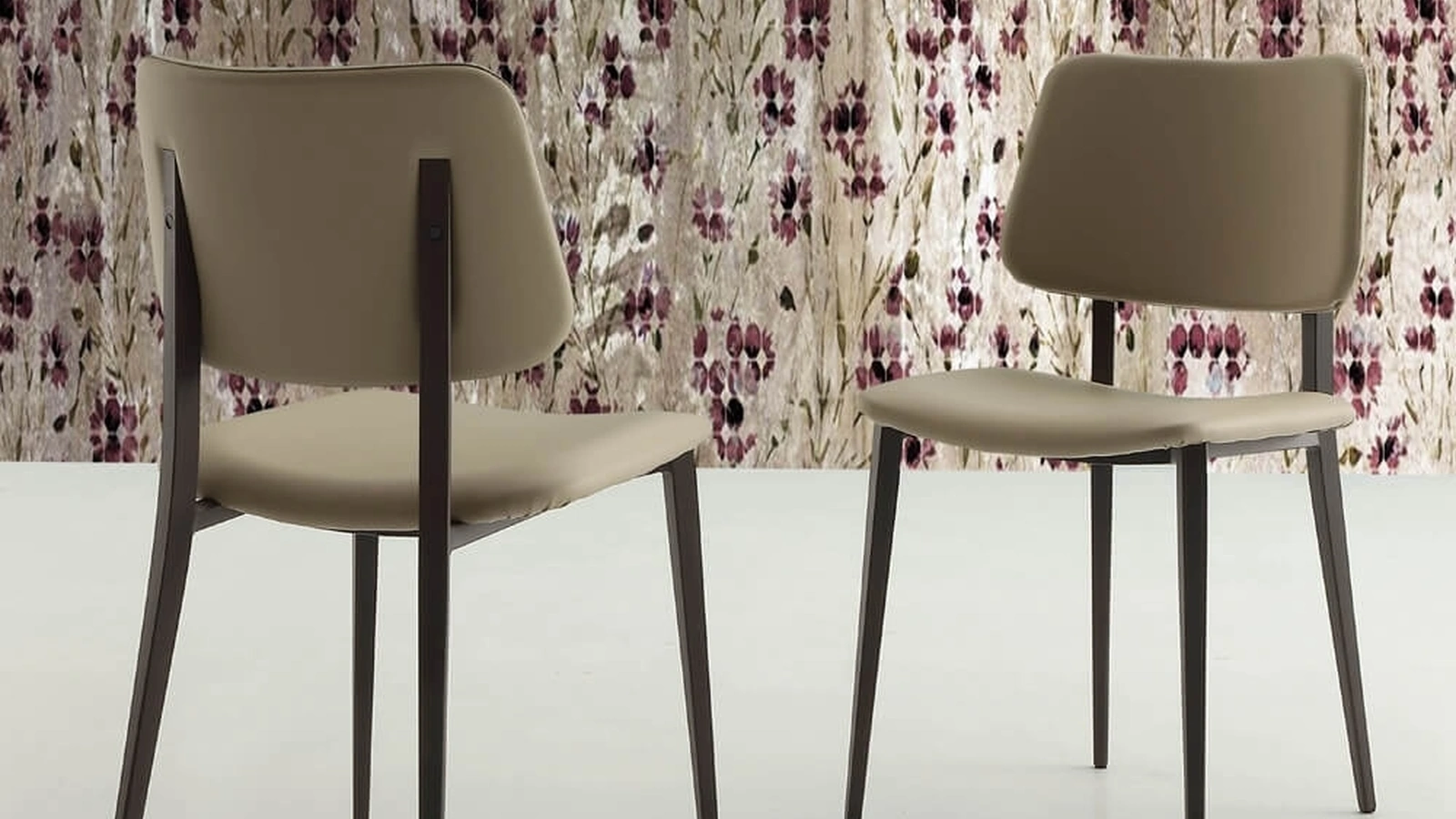 Sedia Sandy in cuoio rigenerato di Ponti Terenghi