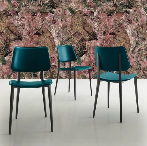 Sedia Sandy in cuoio rigenerato di Ponti Terenghi