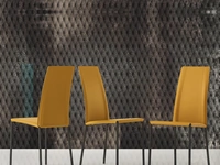 Sedia Rebecca in cuoio rigenerato di Ponti Terenghi