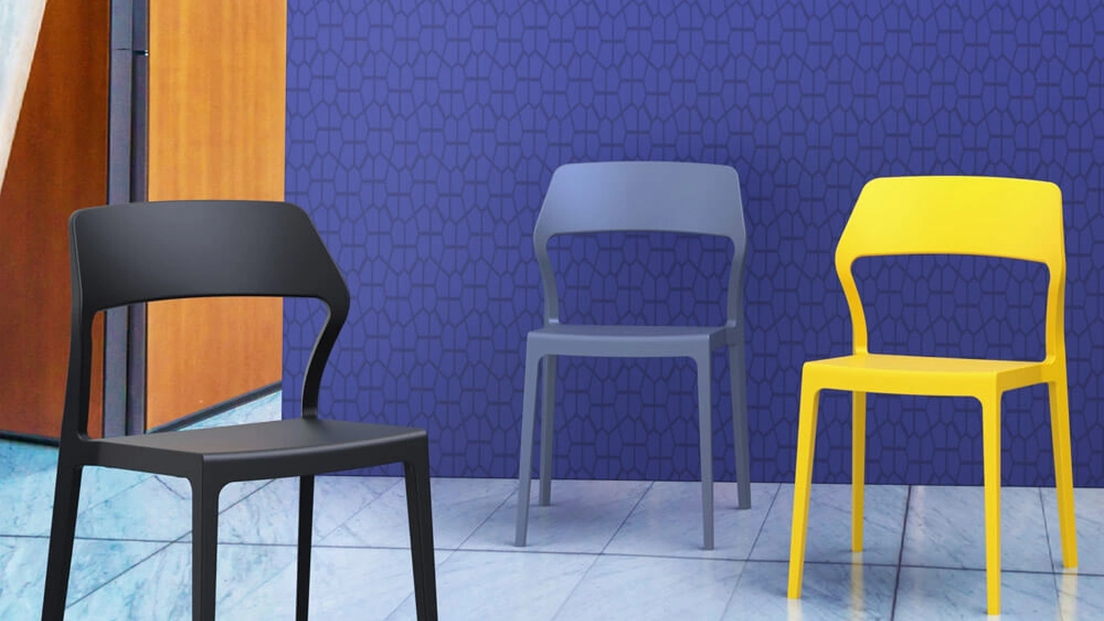 Sedia impilabile in polipropilene Grace di Ponti Terenghi