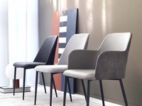 Sedia con o senza braccioli Vera in tessuto o in tessuto e pelle di Sedie Brianza