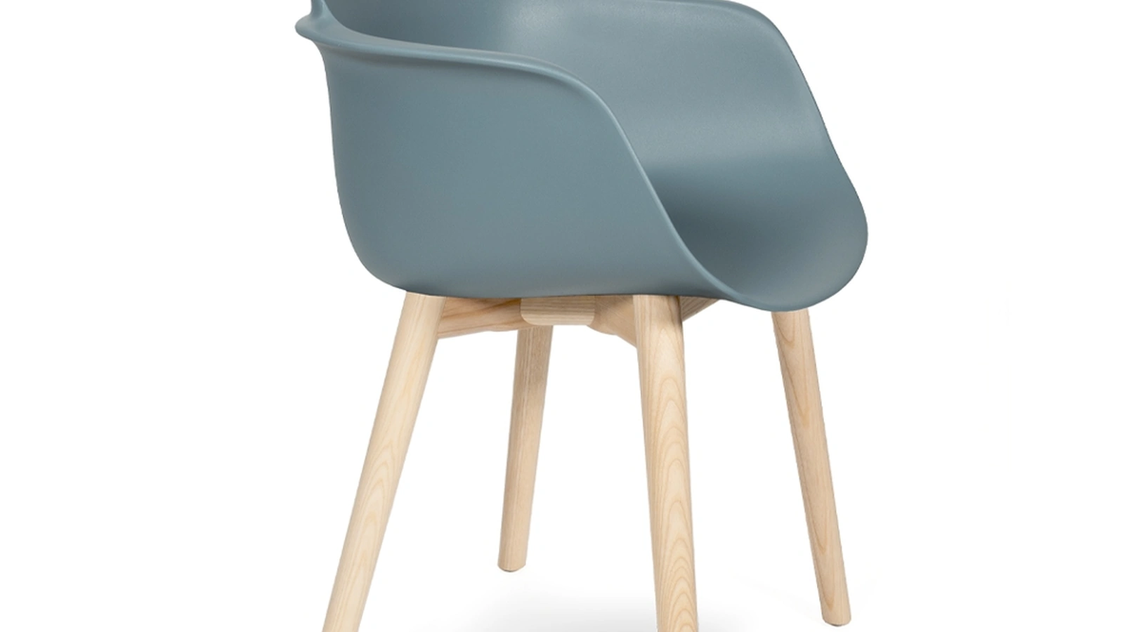 Sedia Sicla Sled con scocca in polipropilene e base in legno di Infiniti