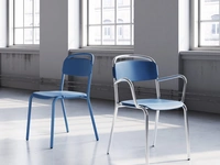 Sedia con e senza braccioli Skol in polipropilene con telaio in acciaio di Infiniti