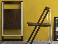 Sedia pieghevole di design in legno e metallo Skypper di Sedie Brianza