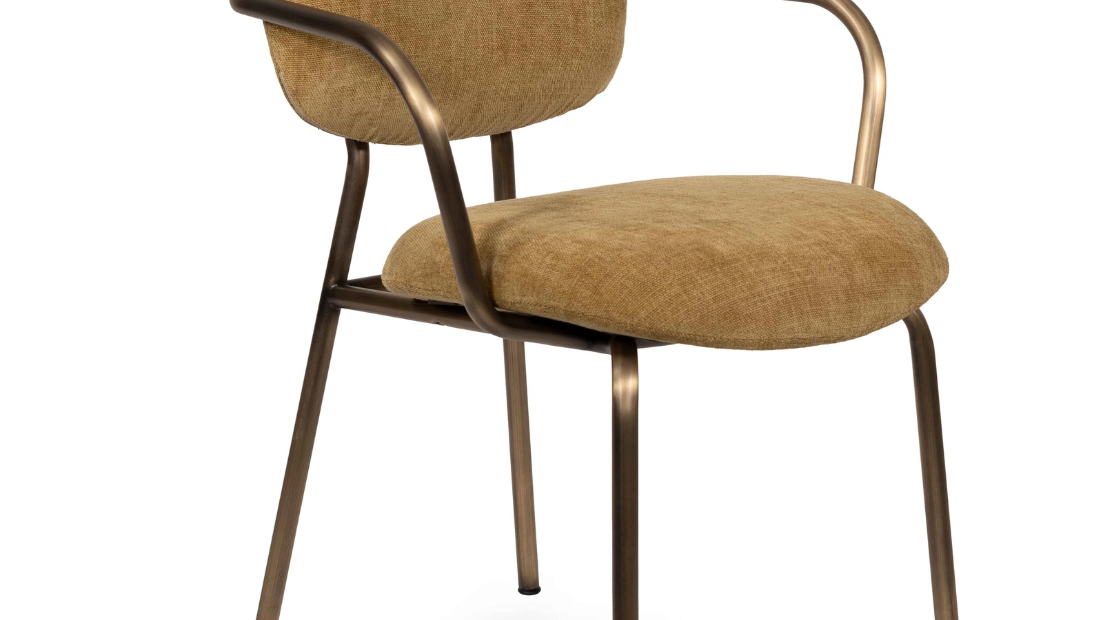 Sedia Tondina Fat in tessuto imbottito e struttura in acciaio con o senza braccioli di Infiniti