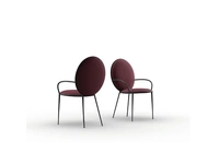 Sedia Bianca in tessuto e metallo di Zamagna