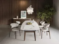 Tavolo allungabile in ceramica con struttura in legno Abrey di Calligaris