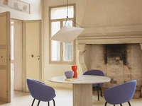 Tavolo Albio in marmo travertino di Miniforms