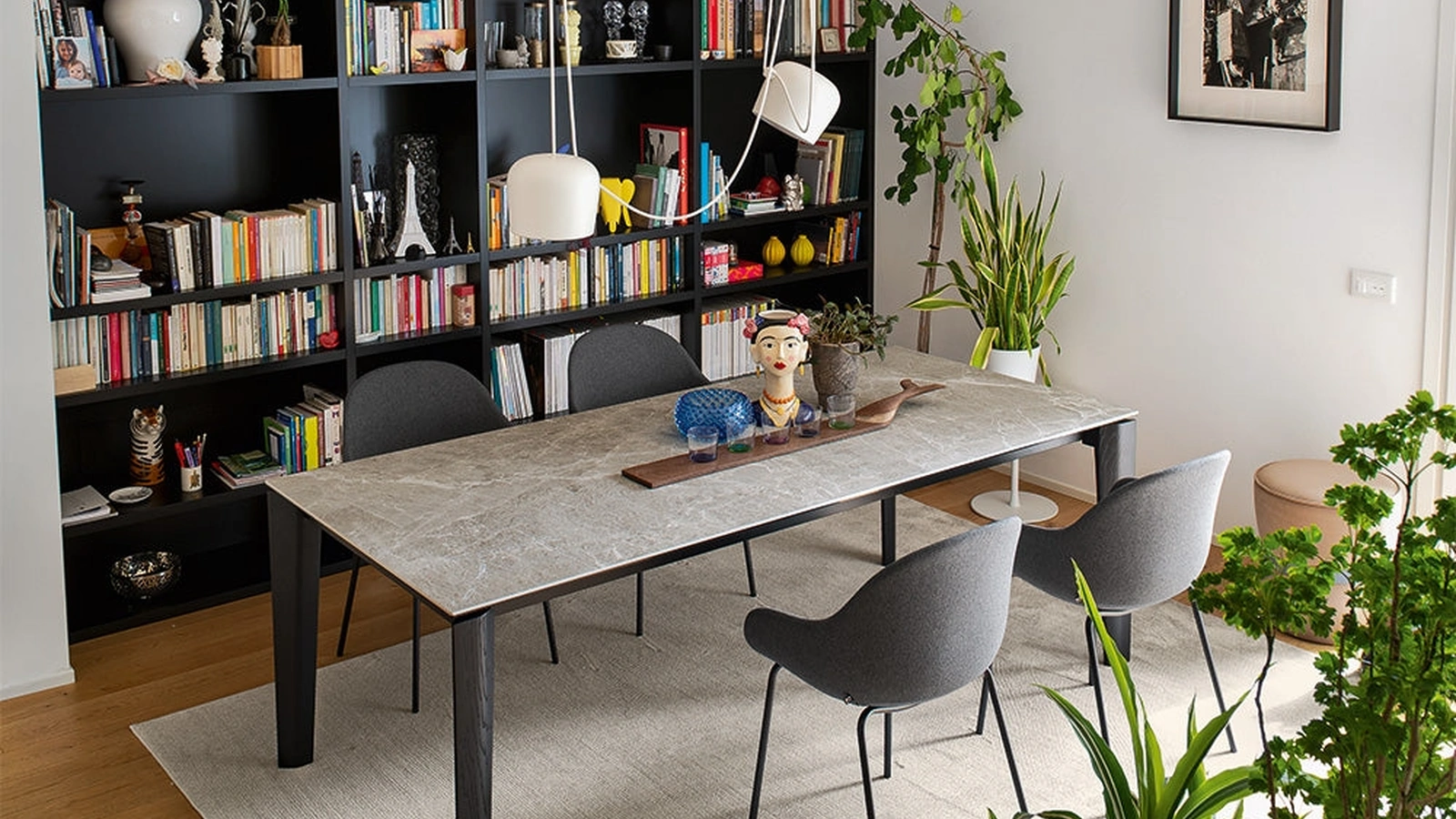 Tavolo Band in ceramica e legno di Connubia