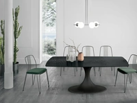 Tavolo Calice con top in vetro Target Point