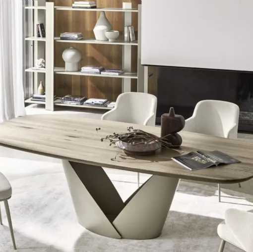 Tavolo Calla con piano in legno di Calligaris