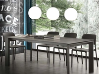 Tavolo allungabile Ceramique in vetro ceramica con base in metallo verniciato di La Seggiola